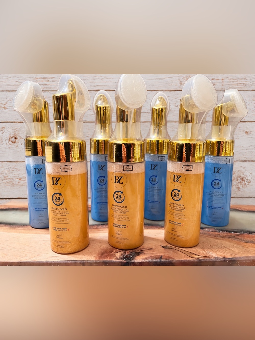 Below Zero Hydrating Facial Cleansers Bundle w/ Brush Heads - Gold&Glacier Ice